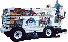 Zamboni with Albertsons logo on side